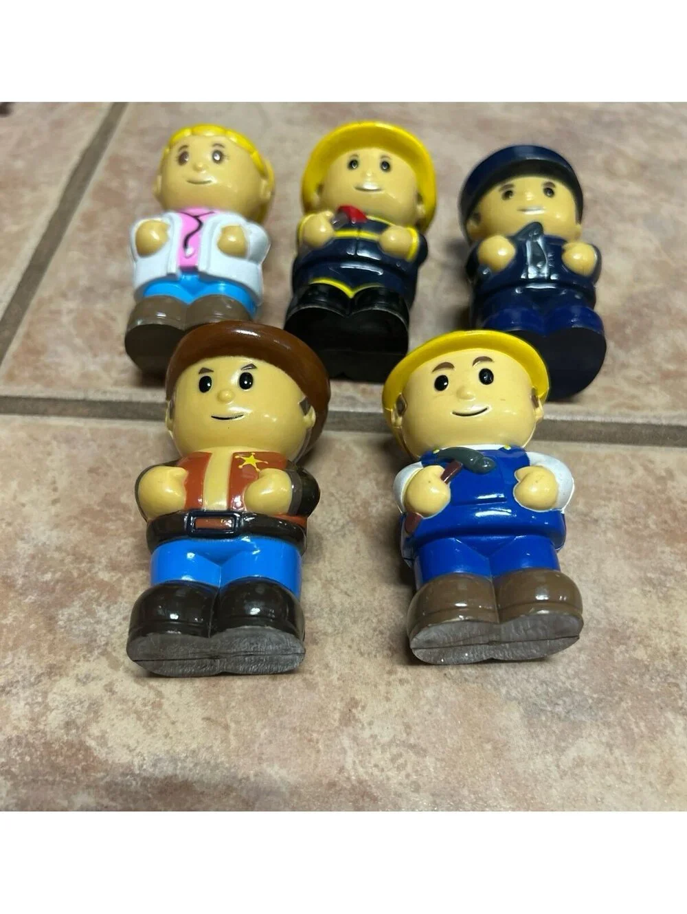 lot of 5 community helper/occupation toy figures feat. a variety of professions